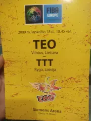 TEO Vilnius, Lietuva - TTT Ryga, Latvija 2009