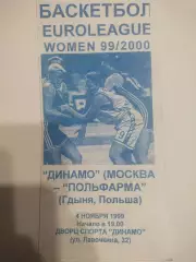 БаскетболДинамо Москва - Польфарма Гдыня,Польша 04.11.1999 EUROLEAGUE