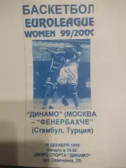 БаскетболДинамо Москва - Фенербахче Турция 16.12.1999 EUROLEAGUE