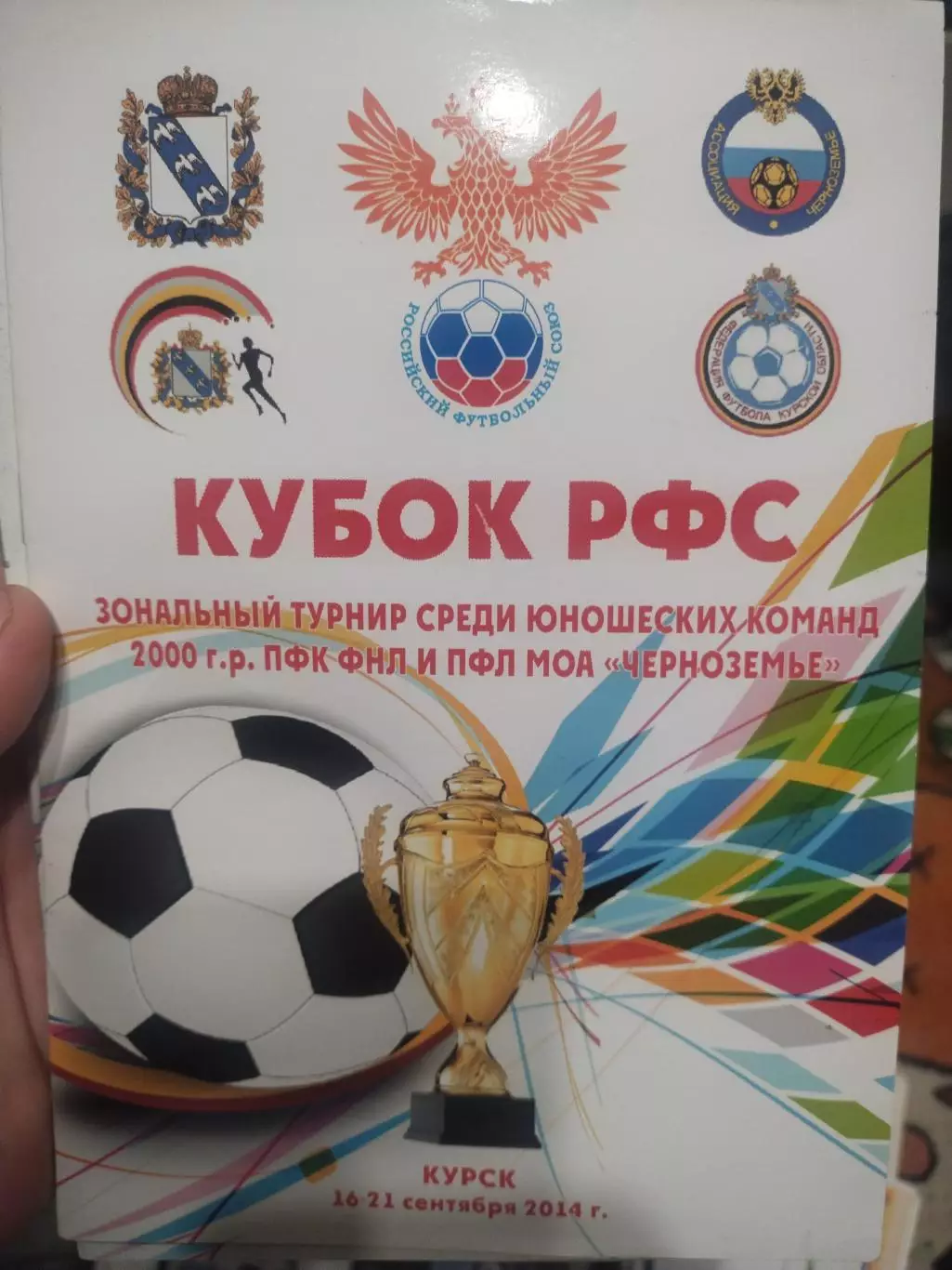Кубок РФС зональный турнир среди юношеских команд 2000г, Черноземье Курск 2014