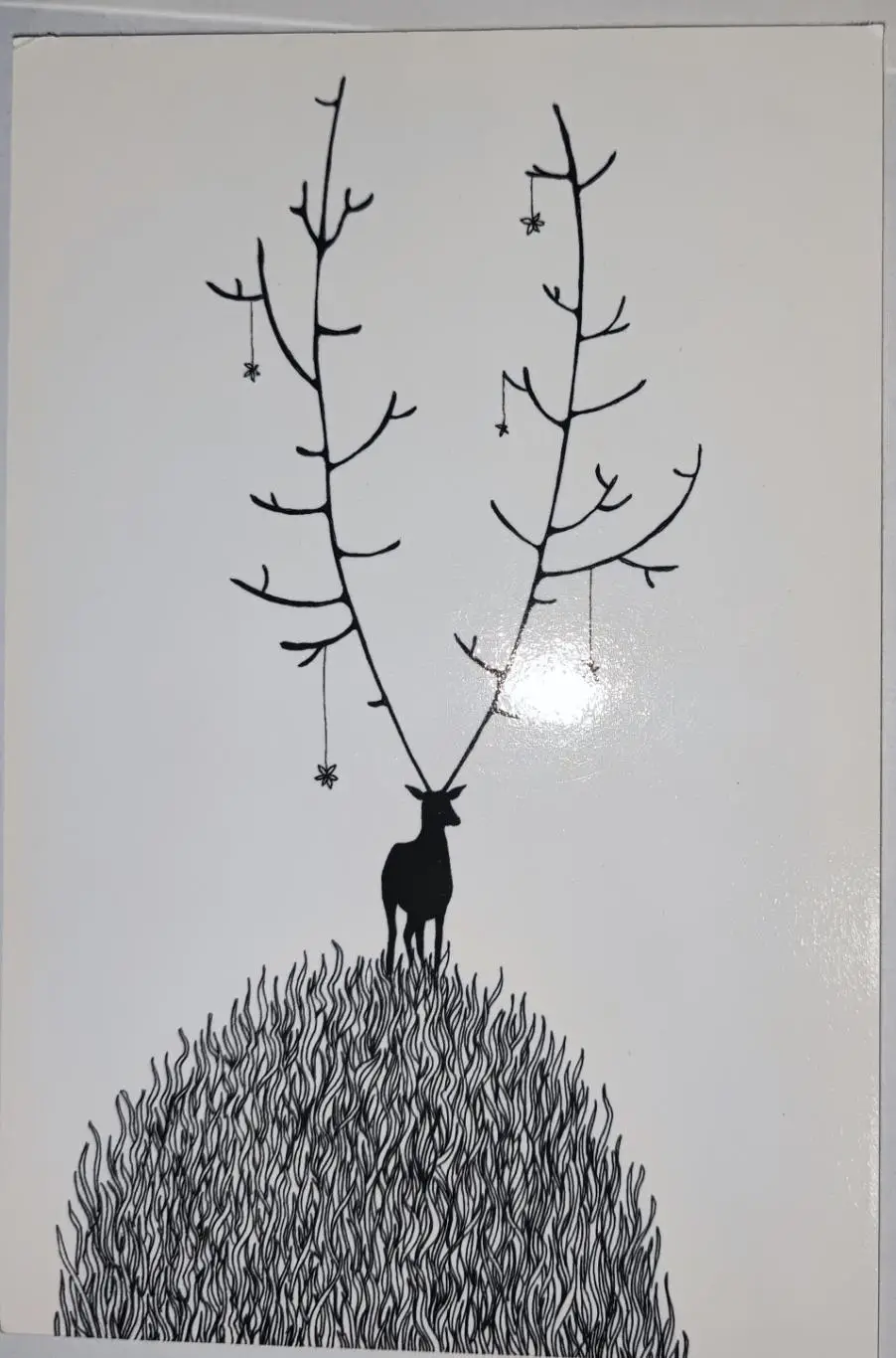 Открытка почтовая - Олень, подписана