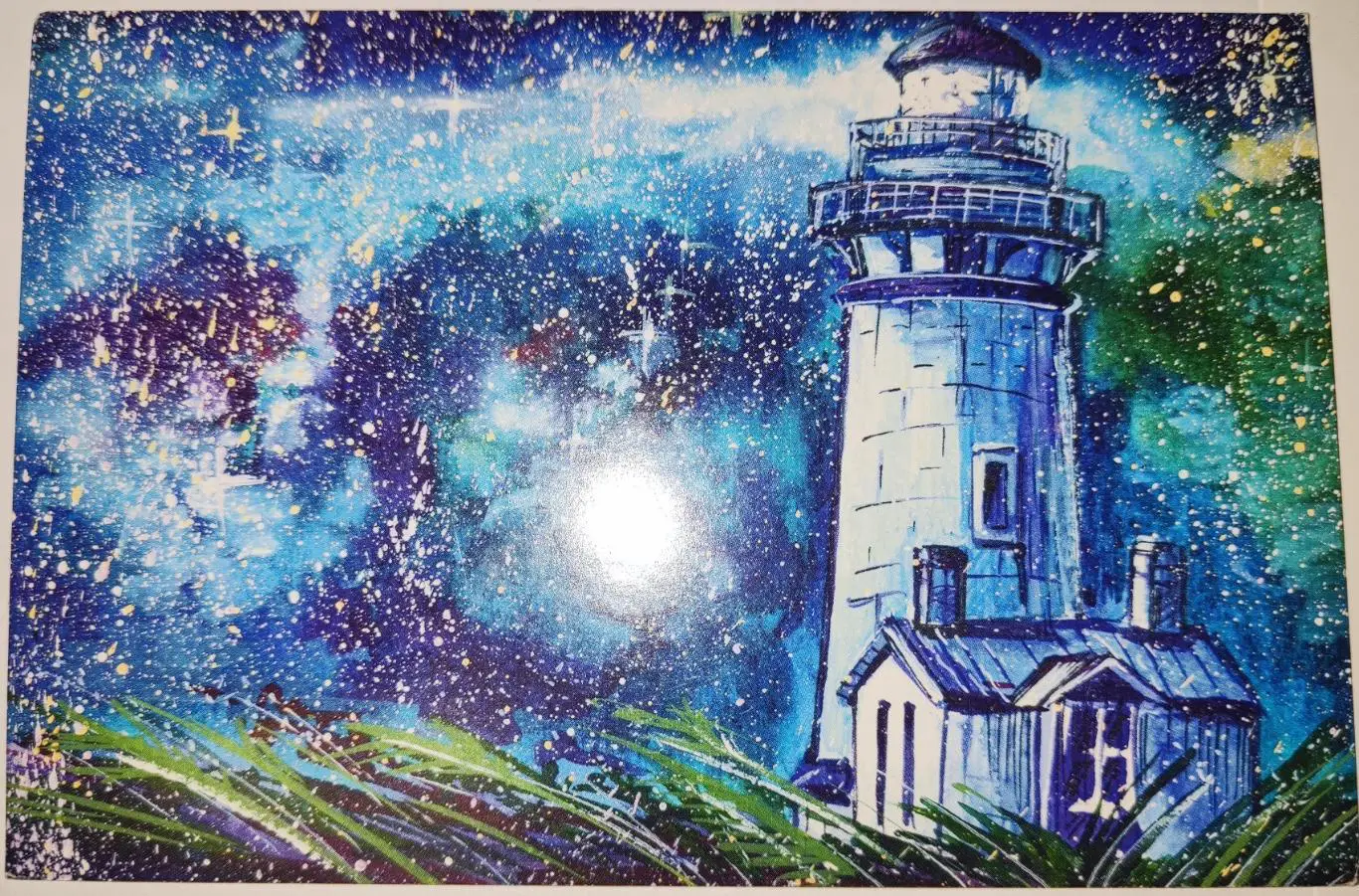 Открытка почтовая - Маяк Пиджеон Поинт, прошла почту