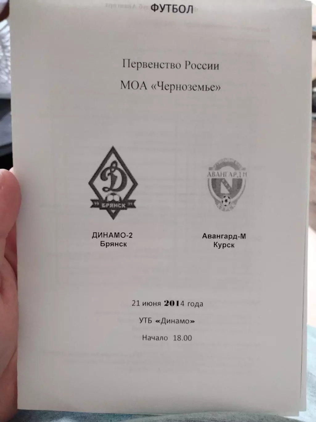 Динамо-2 Брянск - Авангард-М Курск 21.06.2014