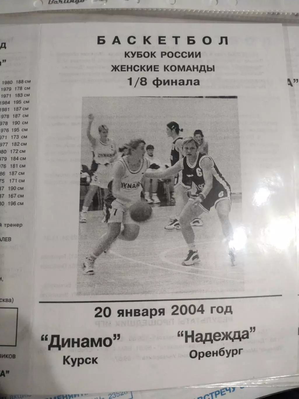 Динамо Курск - Надежда Оренбург 20.01.2004 (1)