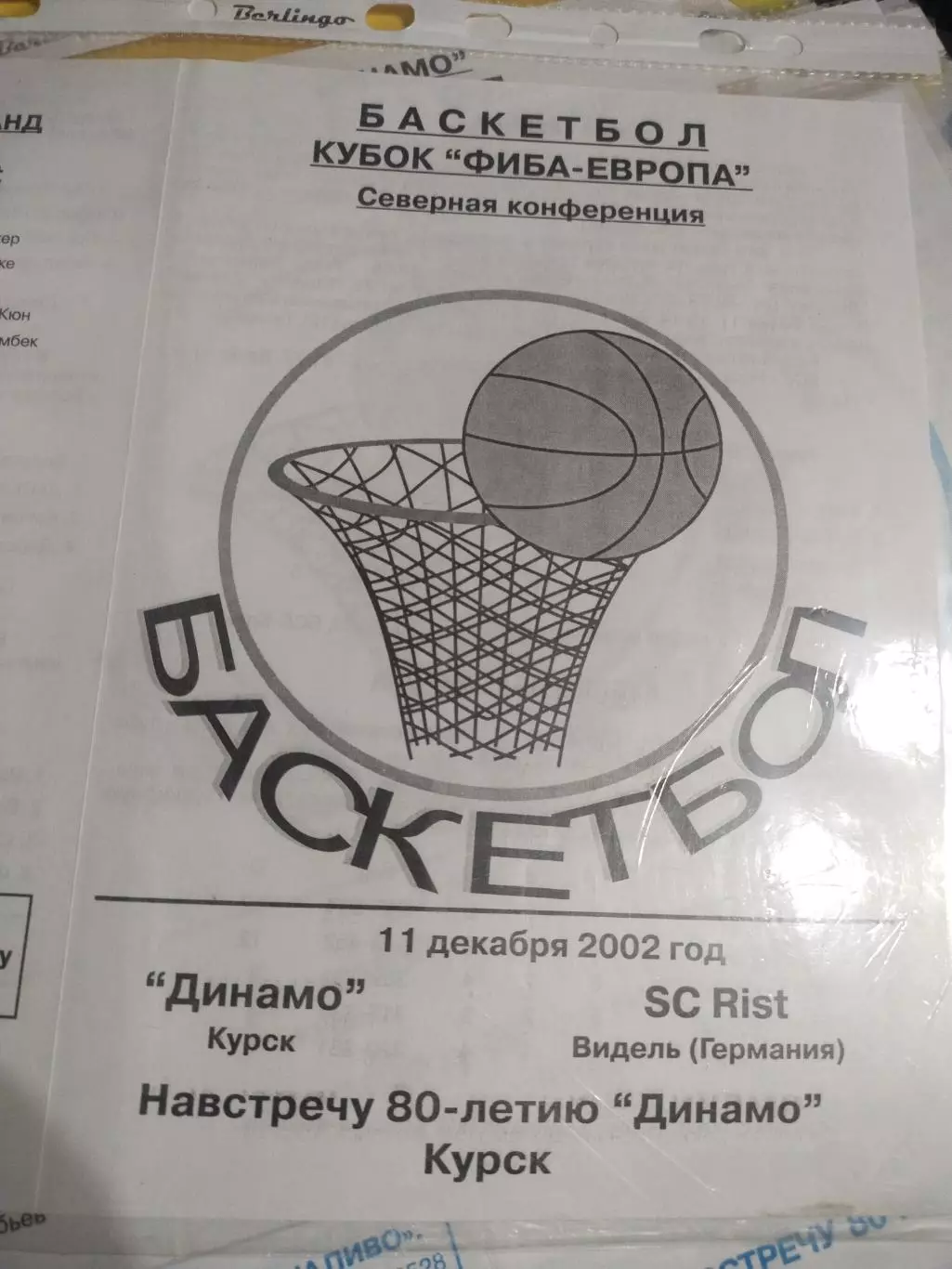 Динамо Курск - SC Rist Видаль Германия 11.12.2002 (1)