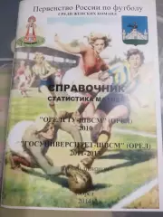 Первенство России по футболу среди женских команд ОрелГТУ- ШВСМ, 2010/11-13
