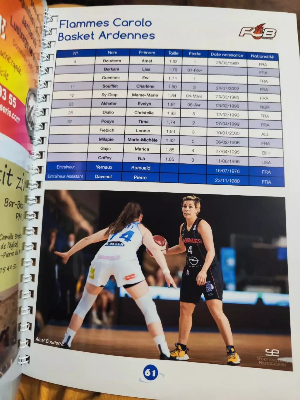 Баскетбольный буклет сезон 2021-2022 Франция на французском языке 6