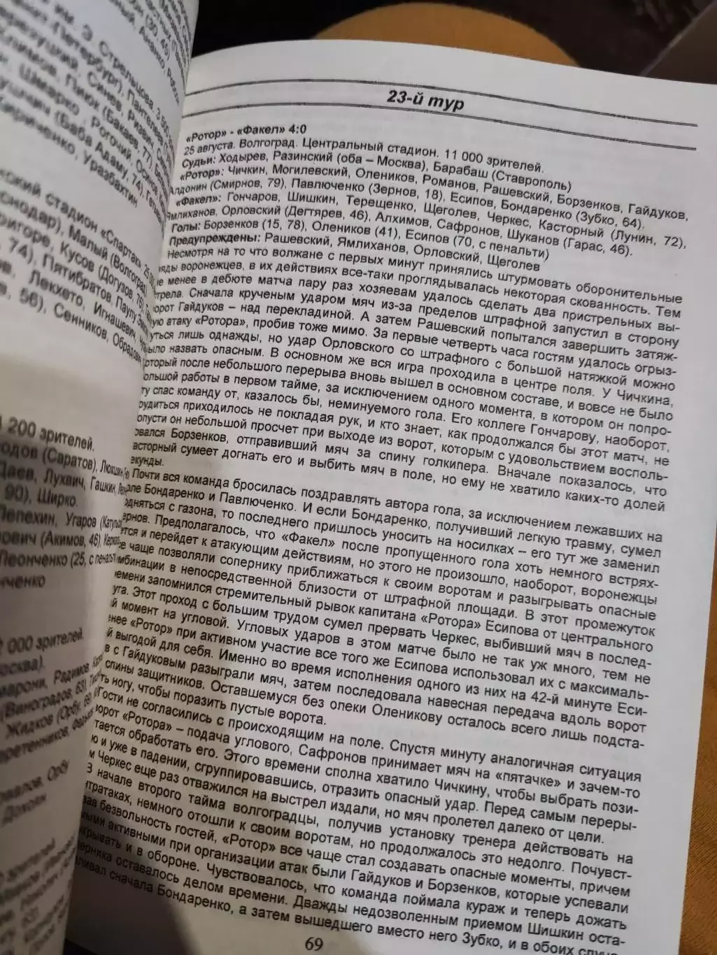 Футбол, календарь справочник Волгоград 2002 5