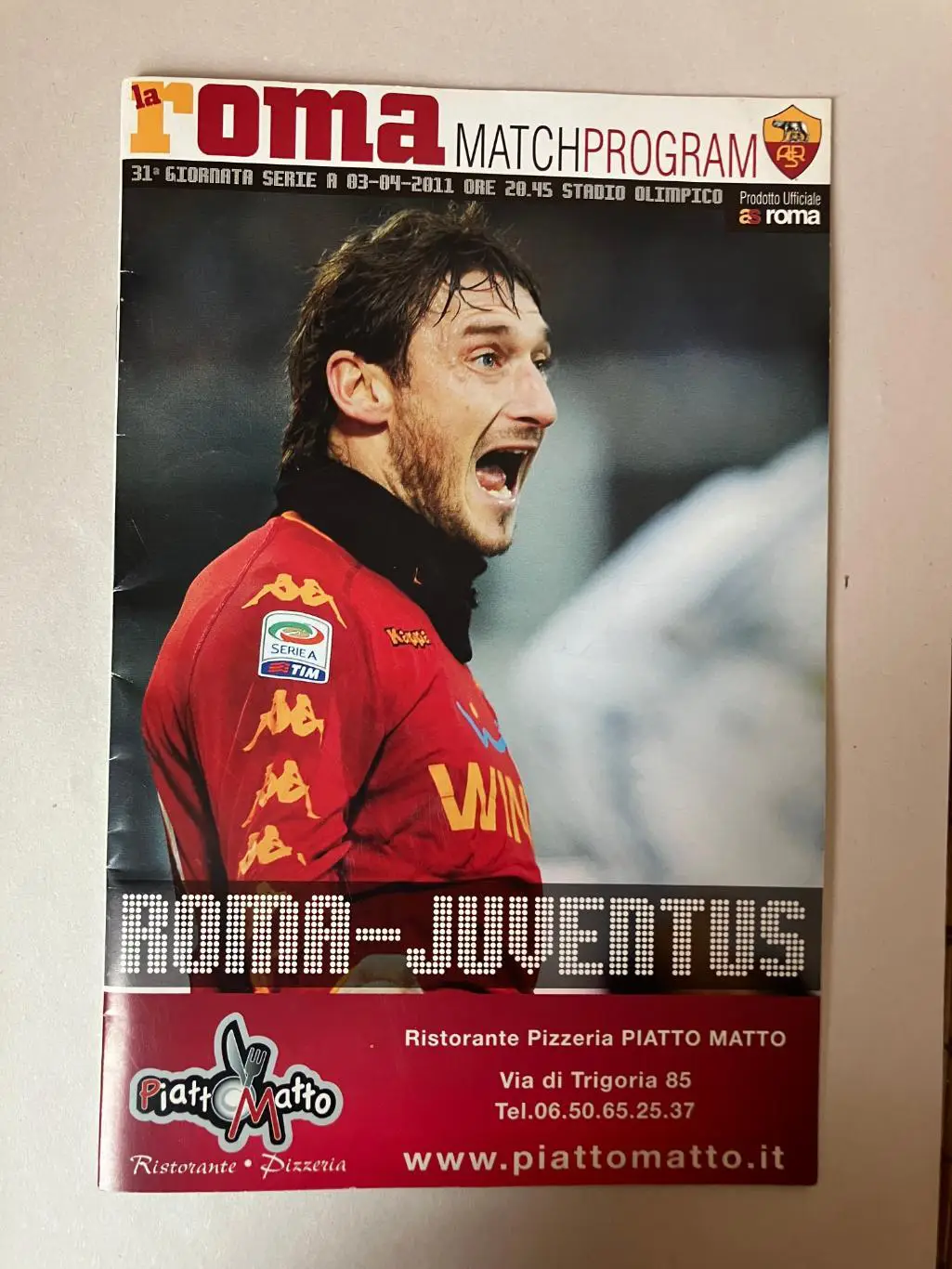 Roma - Juventus (03-04-2011) программа