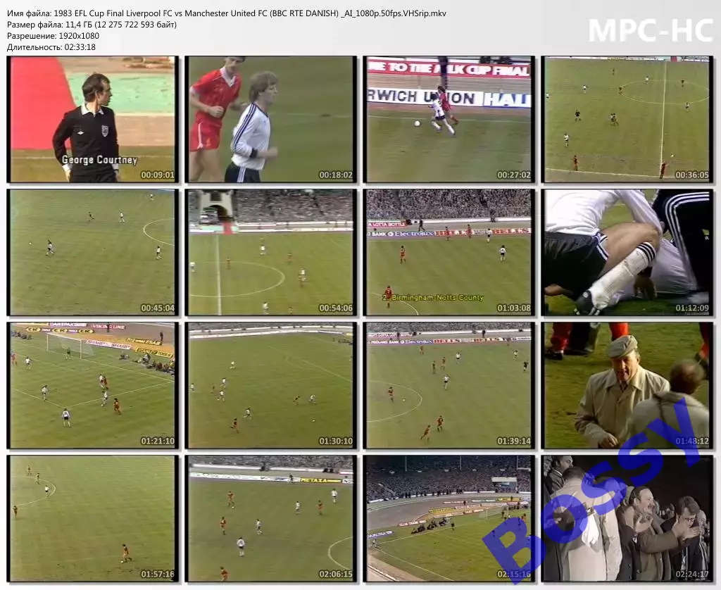 Финал Кубка Английской Лиги 1983: Ливерпуль - Манчестер Юнайтед (mkv; vhs rip)