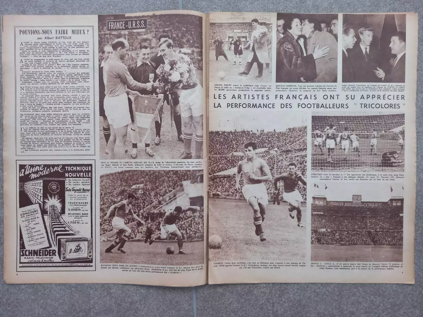 Miroir sprint 1955 489 СССР - Франция 4