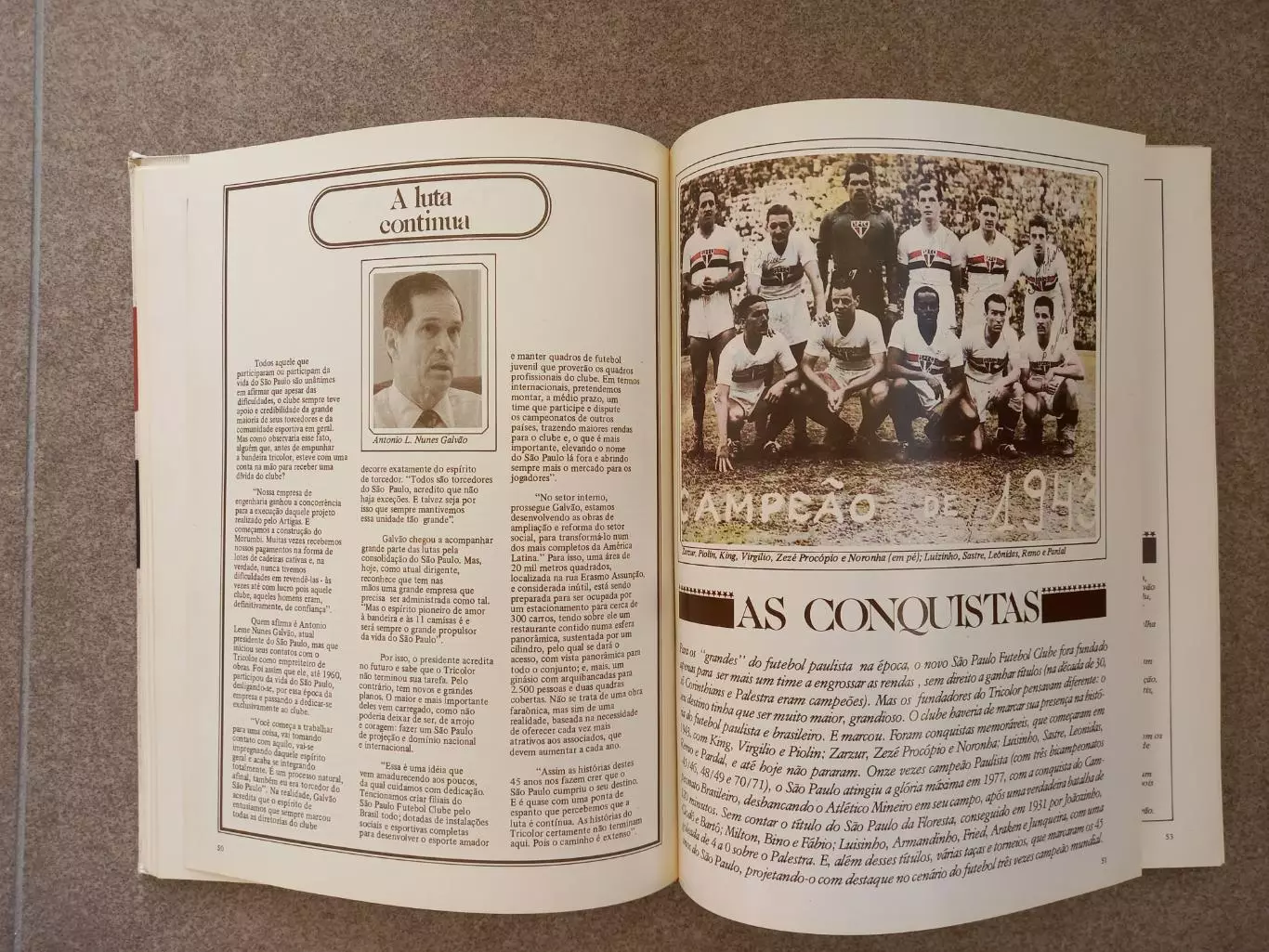 Sao Paulo Futebol Clube 1935 - 1980 Бразилия 1981 2