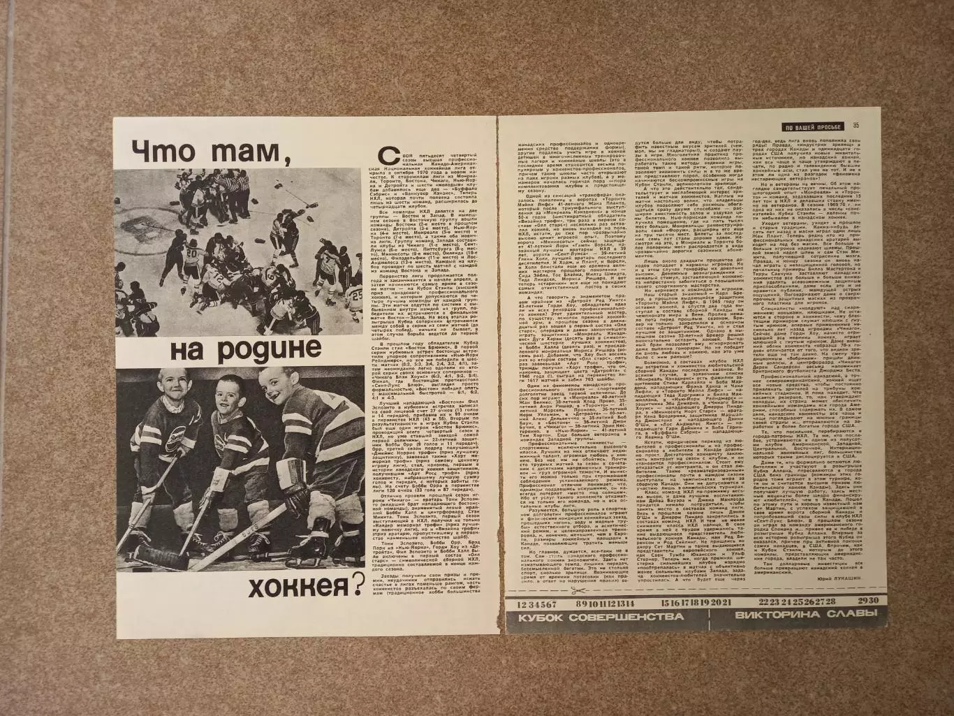 Что там, на родине хоккея 1971