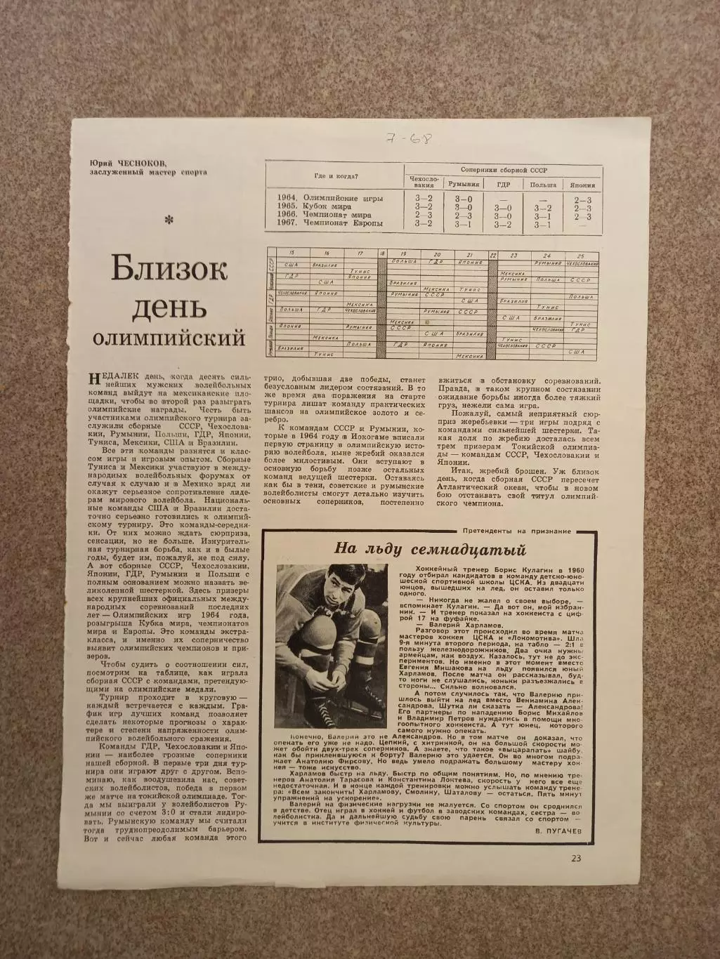 На льду семнадцатый 1968