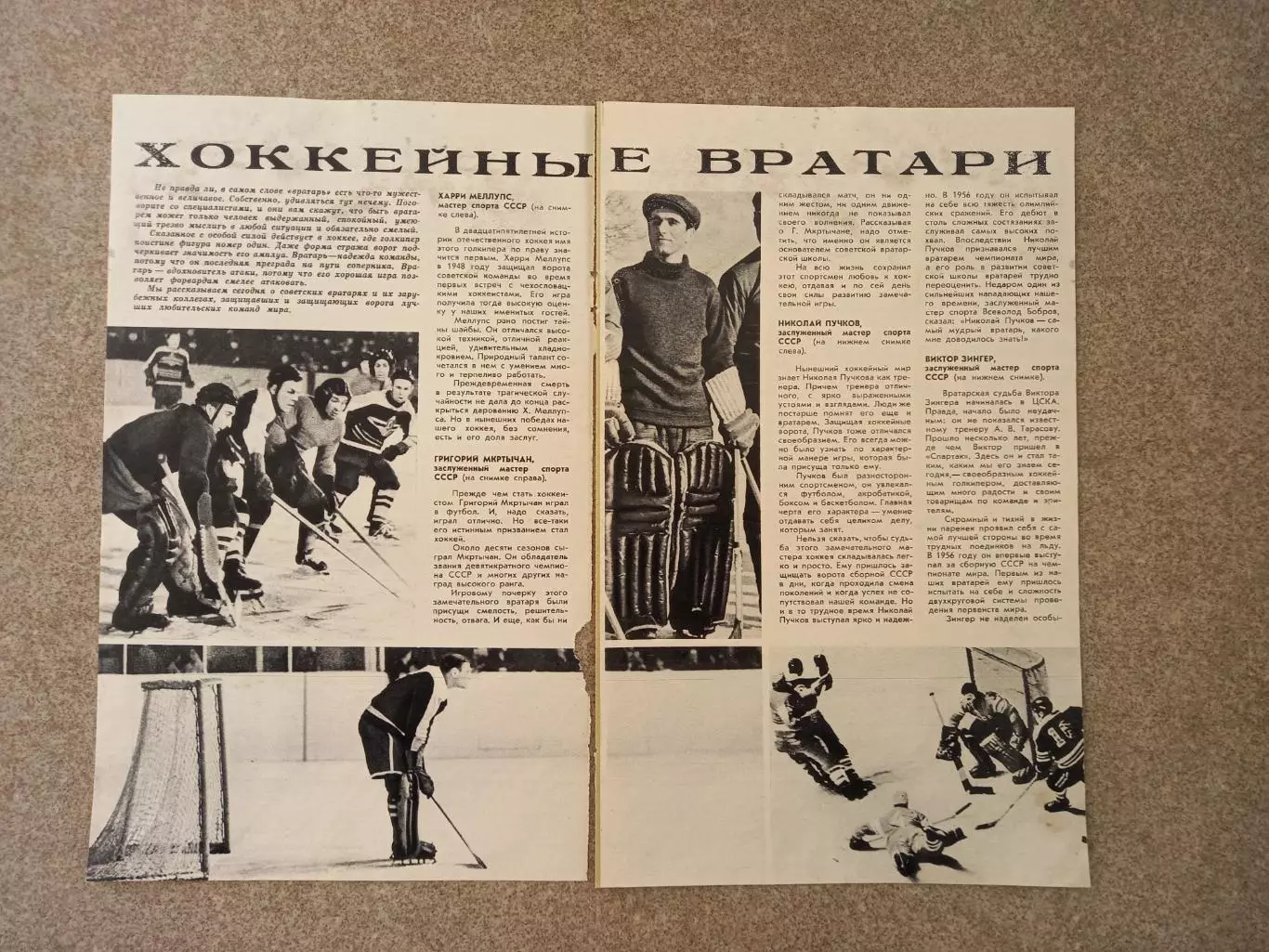 Хоккейные вратари 1971