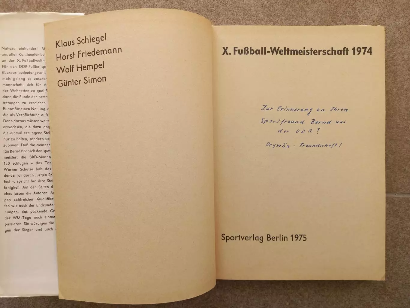 X Fussball Weltmeisterschaft 1974 Sportverlag Berlin ГДР Чемпионат мира 1