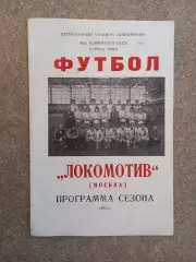 Локомотив Москва Программа сезона 1983