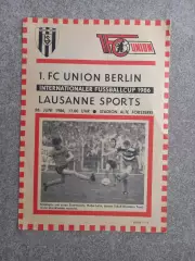 Унион Берлин ГДР - Лозанна Швейцария 1986