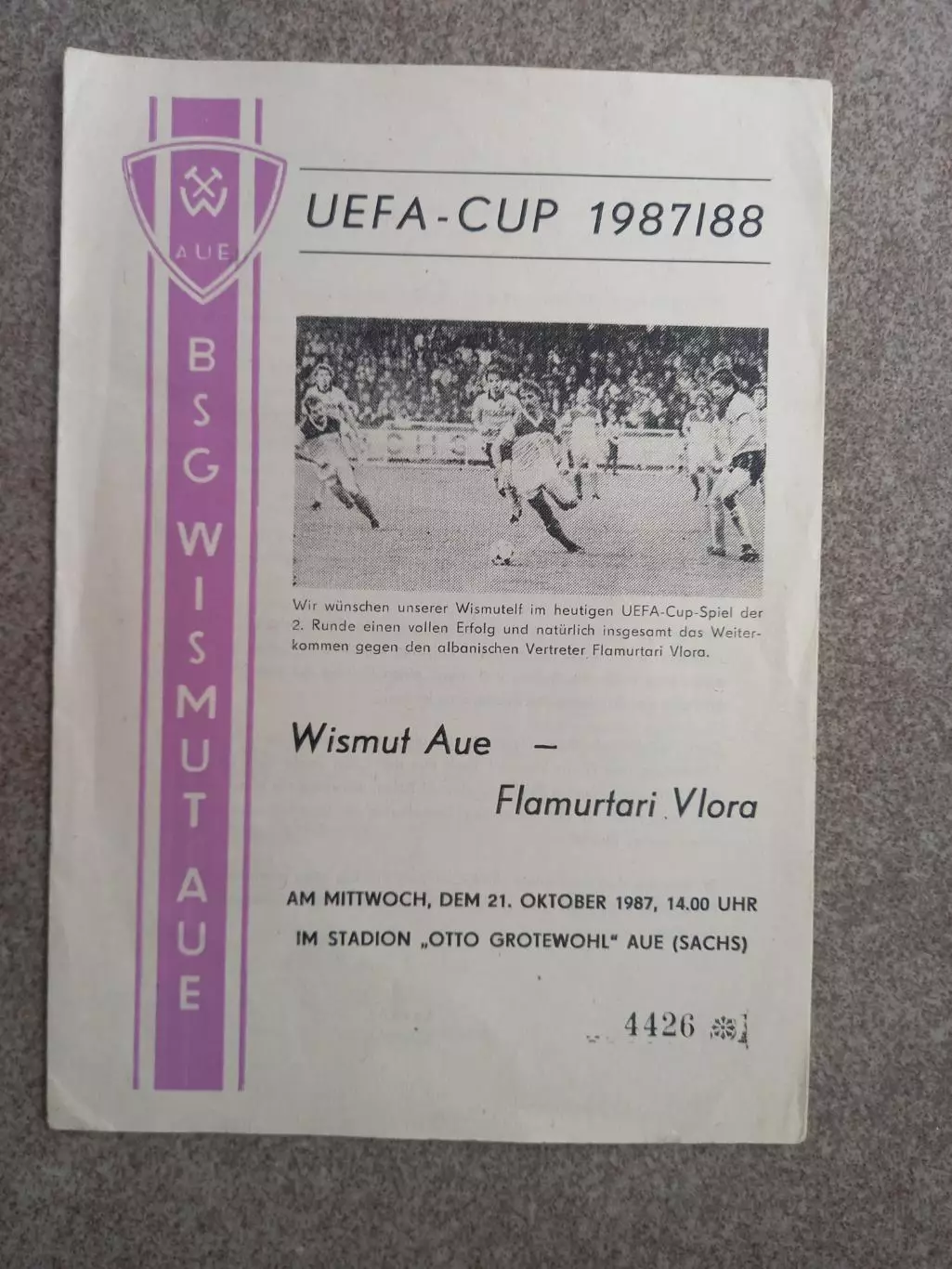 Висмут Ауэ - Фламуртари 1987