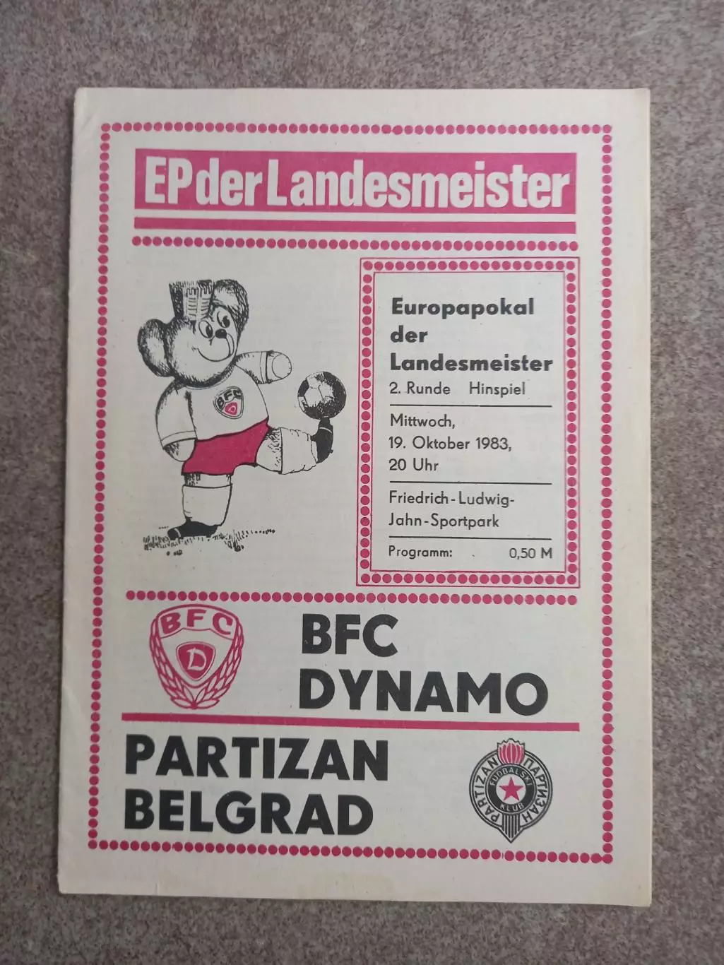 Динамо Берлин - Партизан Белград 1983