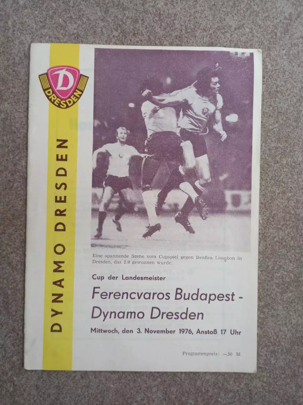 Динамо Дрезден - Ференцварош Будапешт 1975