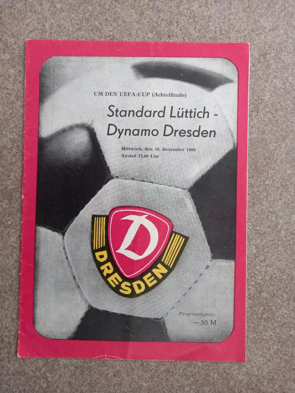 Динамо Дрезден - Стандард Льеж 1980