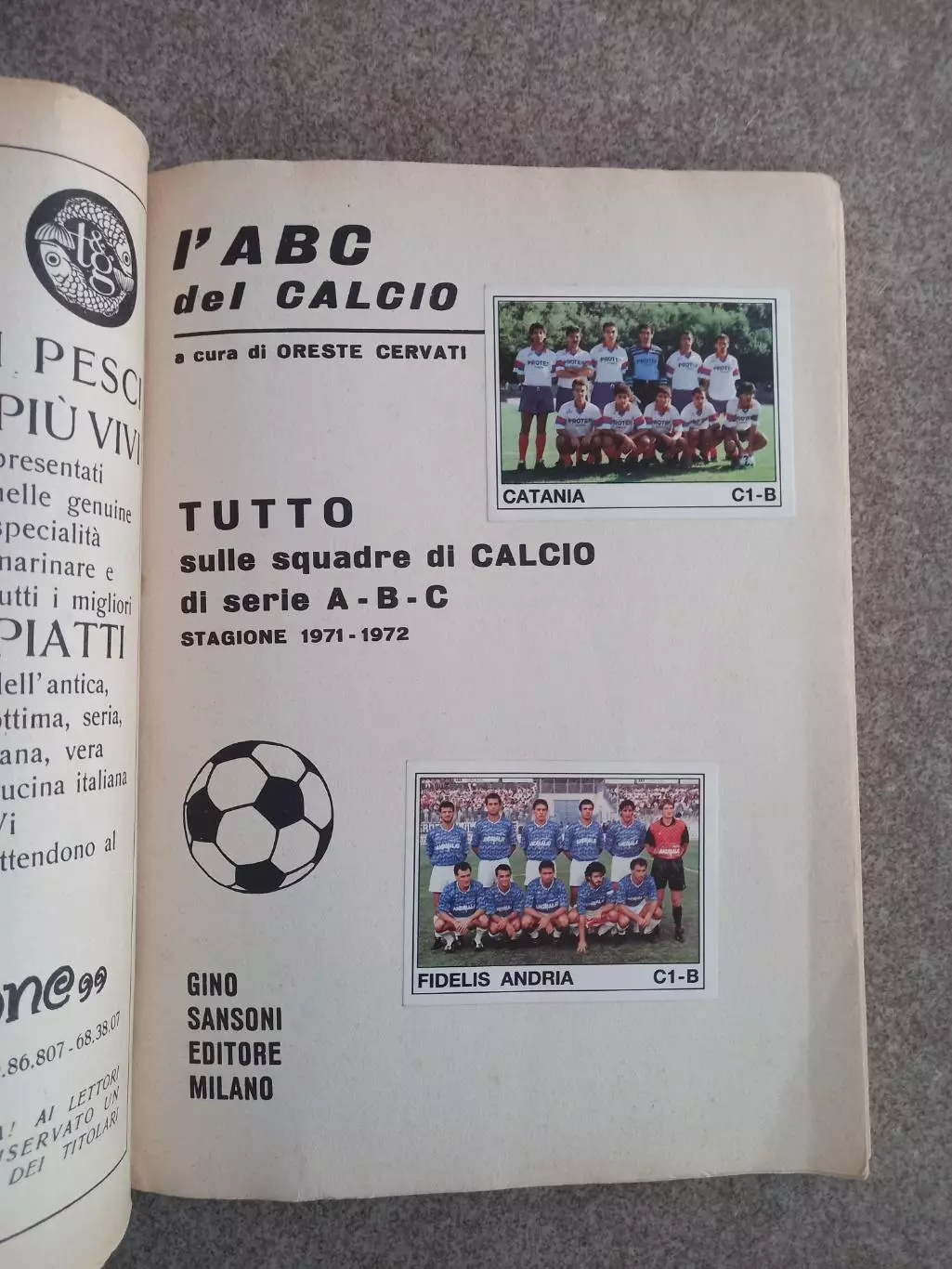 Calcio italiano 1971 1972 Италия 1