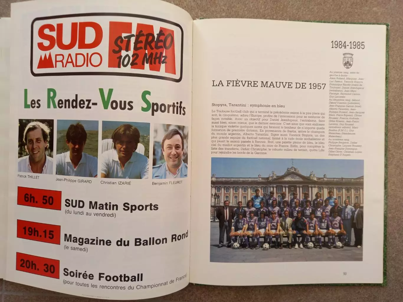 Франция Le grande aventure du Toulouse FC de 1937 Футбол 1986 5