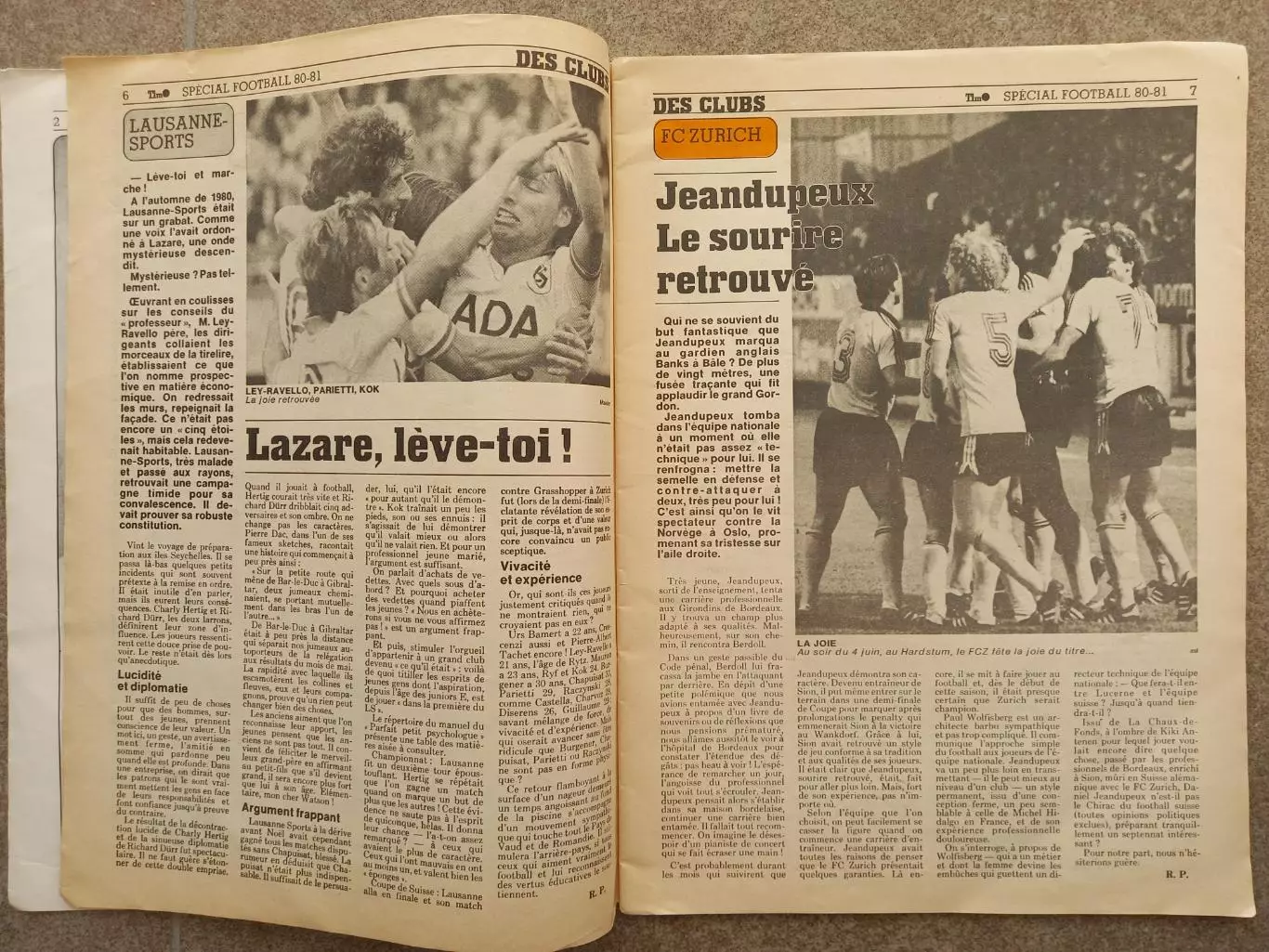 Matin Foot Suisse 1980 81 1