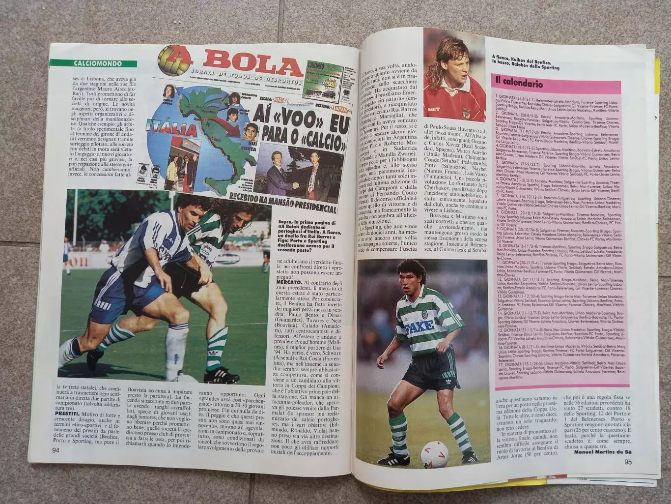 Guerin sportivo 1994 32-33 ОБЛОЖКА ПОВРЕЖДЕНА 7