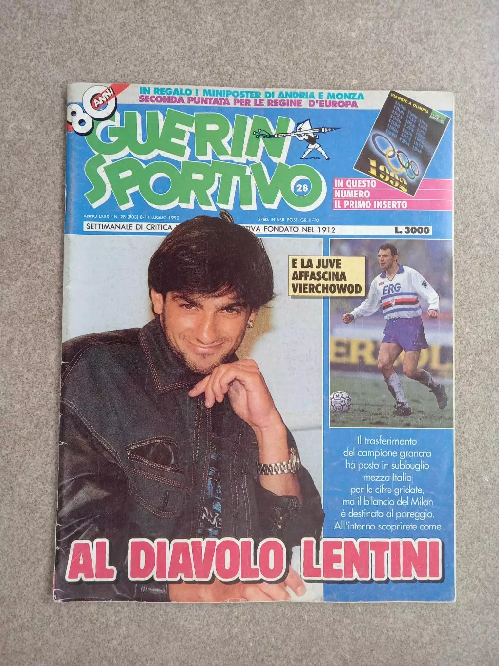 Guerin sportivo 1992 28 БЕЗ МИНИПОСТЕР ANDRIA E MONZA