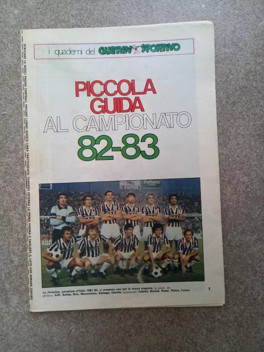 Guerin sportivo Piccola guida campeonato 82 83
