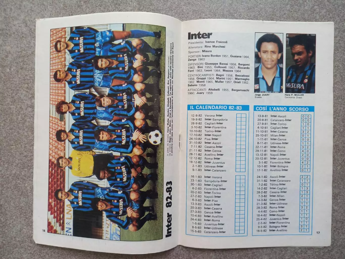 Guerin sportivo Piccola guida campeonato 82 83 1