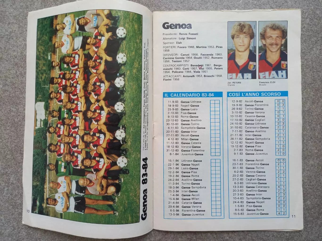 Guerin sportivo Piccola guida campeonato 83 84 1