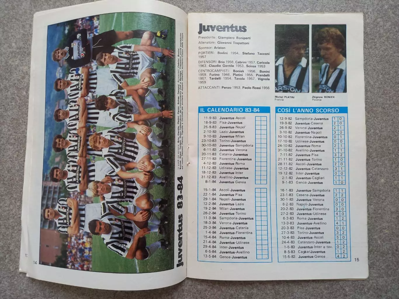Guerin sportivo Piccola guida campeonato 83 84 2