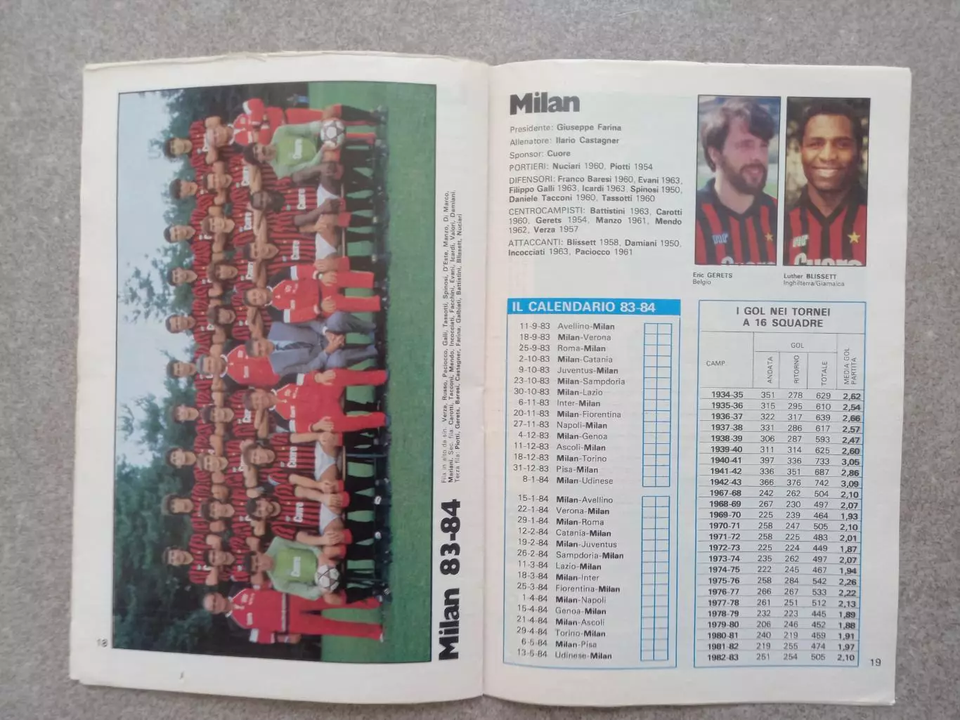 Guerin sportivo Piccola guida campeonato 83 84 3