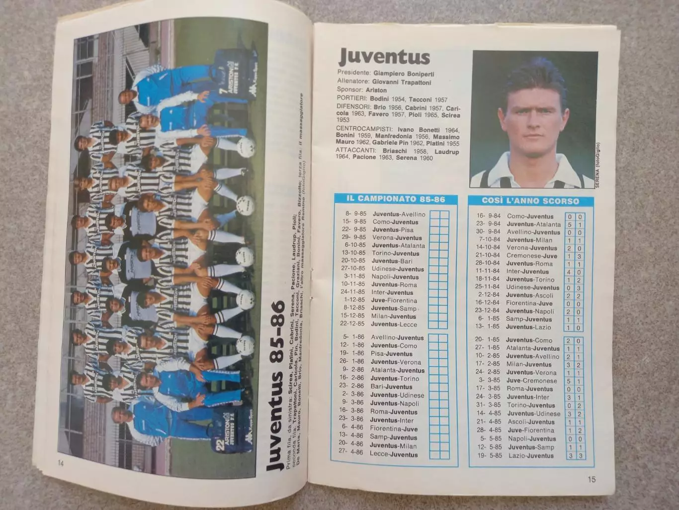 Guerin sportivo Piccola guida campeonato 85 86 1