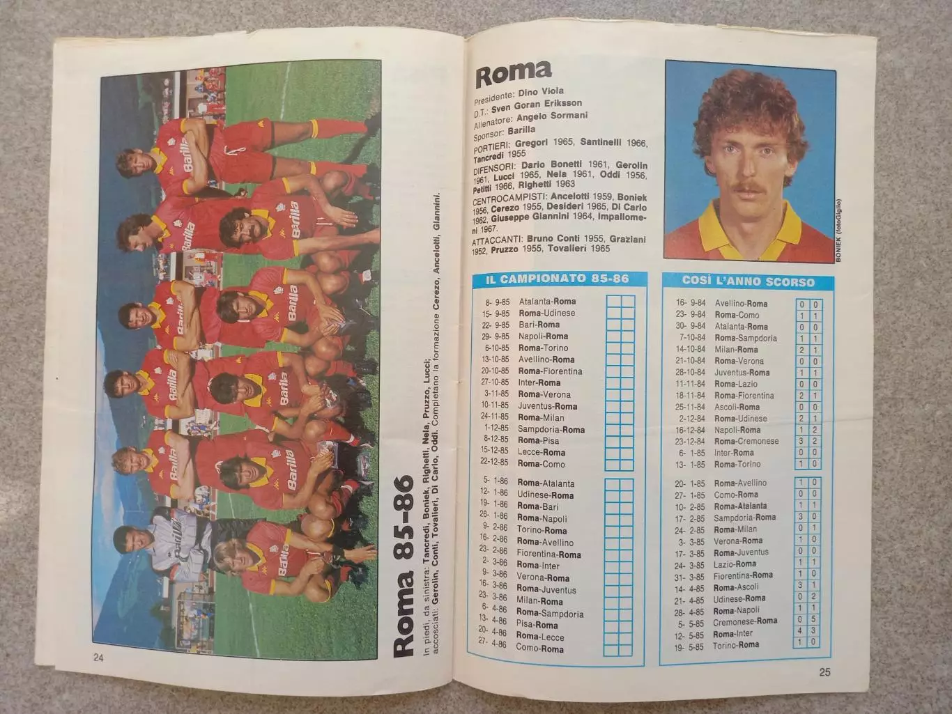 Guerin sportivo Piccola guida campeonato 85 86 3