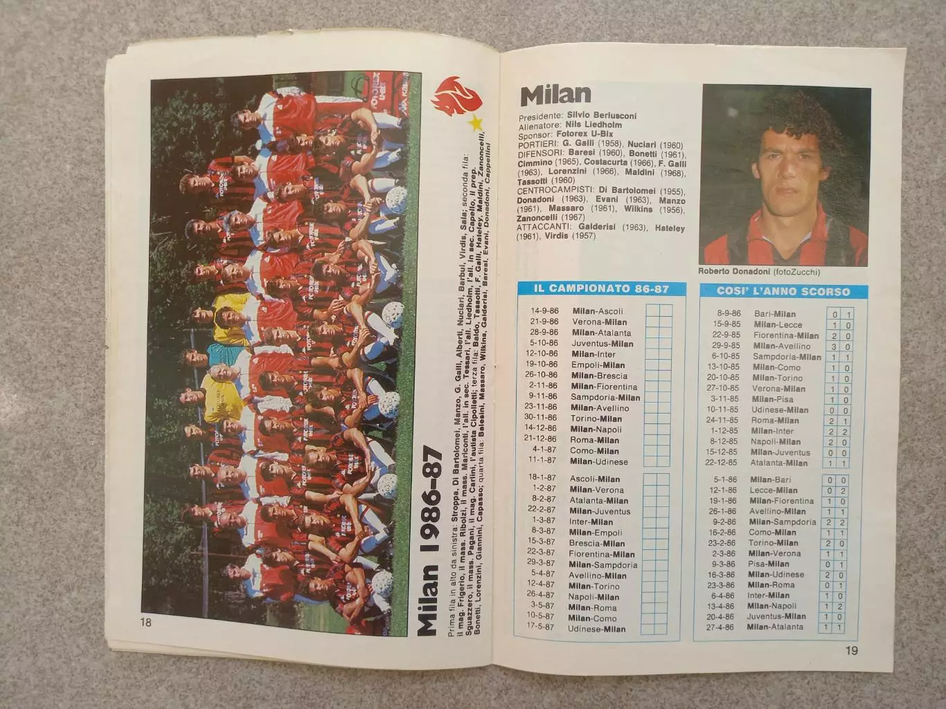 Guerin sportivo Piccola guida campeonato 86 87 2