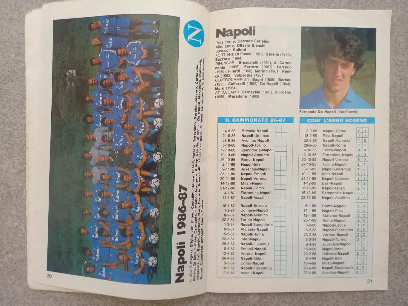 Guerin sportivo Piccola guida campeonato 86 87 3