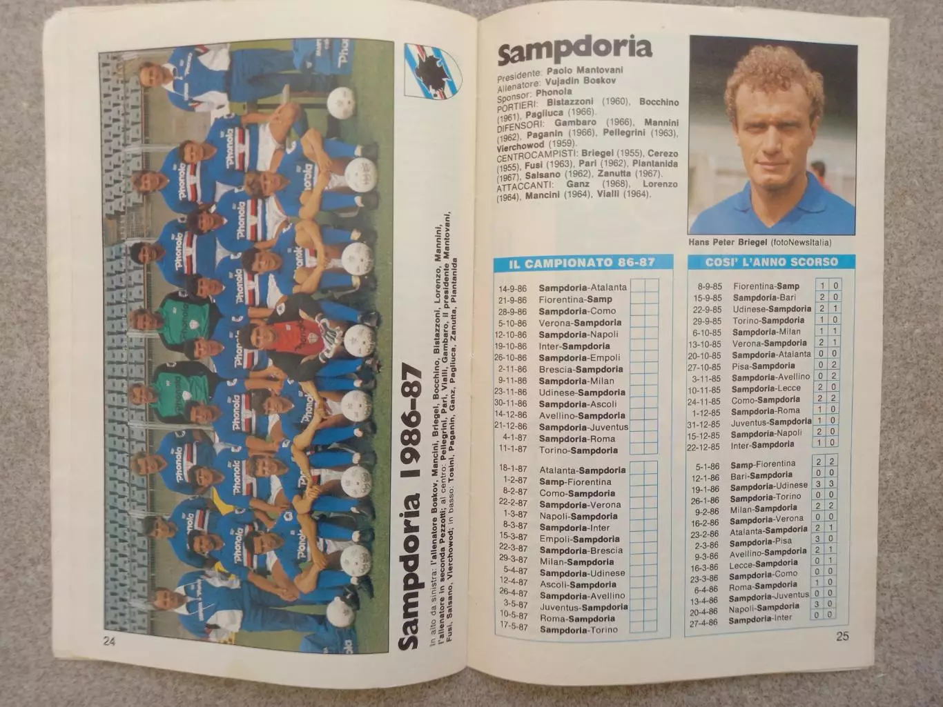 Guerin sportivo Piccola guida campeonato 86 87 4