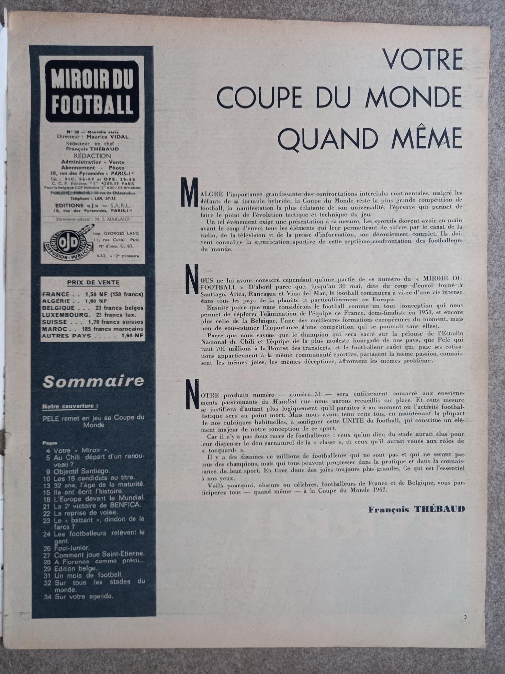 Miroir du football 1962 30 1