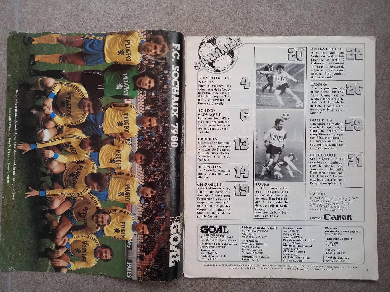 Foot Goal supplement 1979 1
