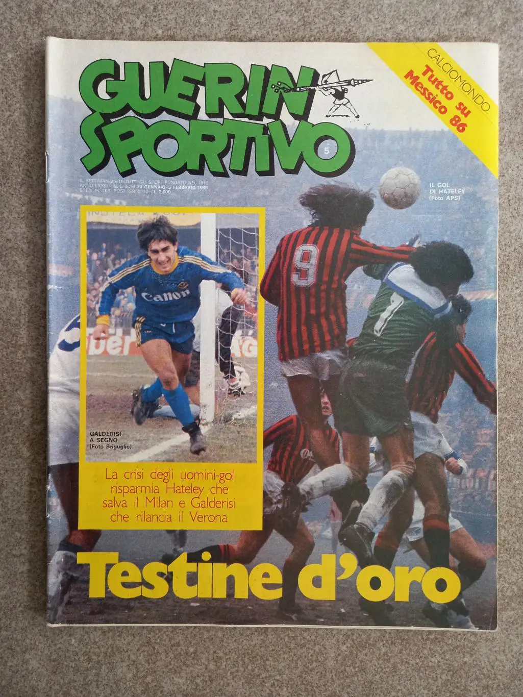 БЕЗ ВКЛАДКИ CALCIOMONDO Guerin sportivo 1985 5