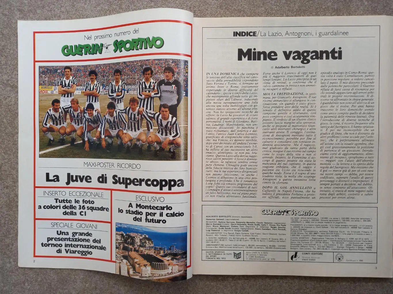 БЕЗ ВКЛАДКИ CALCIOMONDO Guerin sportivo 1985 5 1