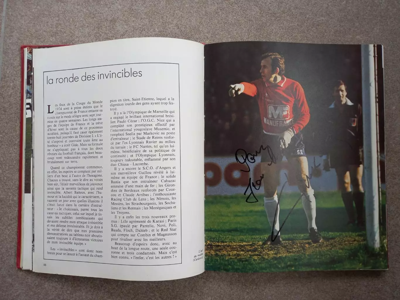Футбол 1975 Франция Автографы 3
