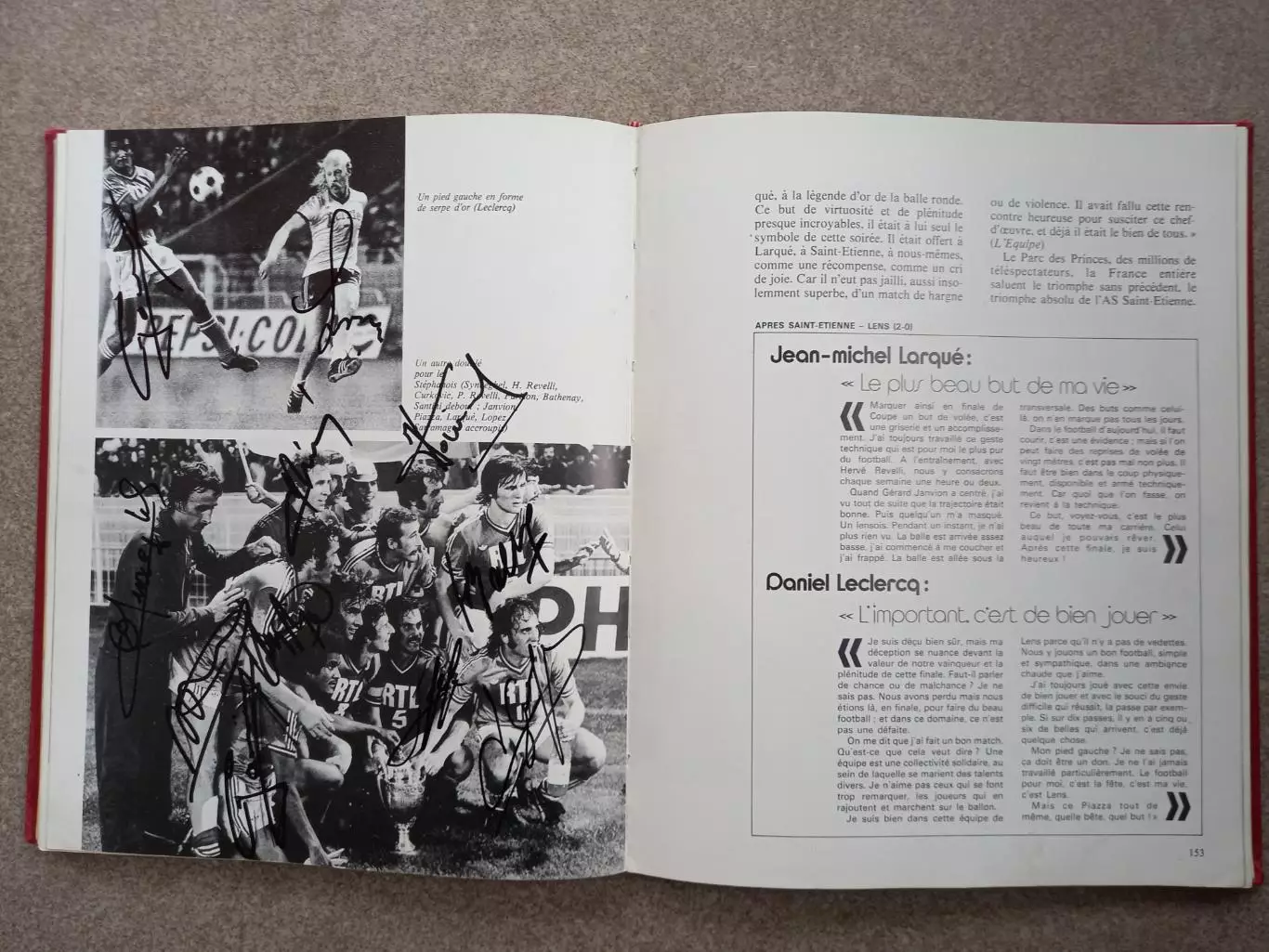 Футбол 1975 Франция Автографы 4