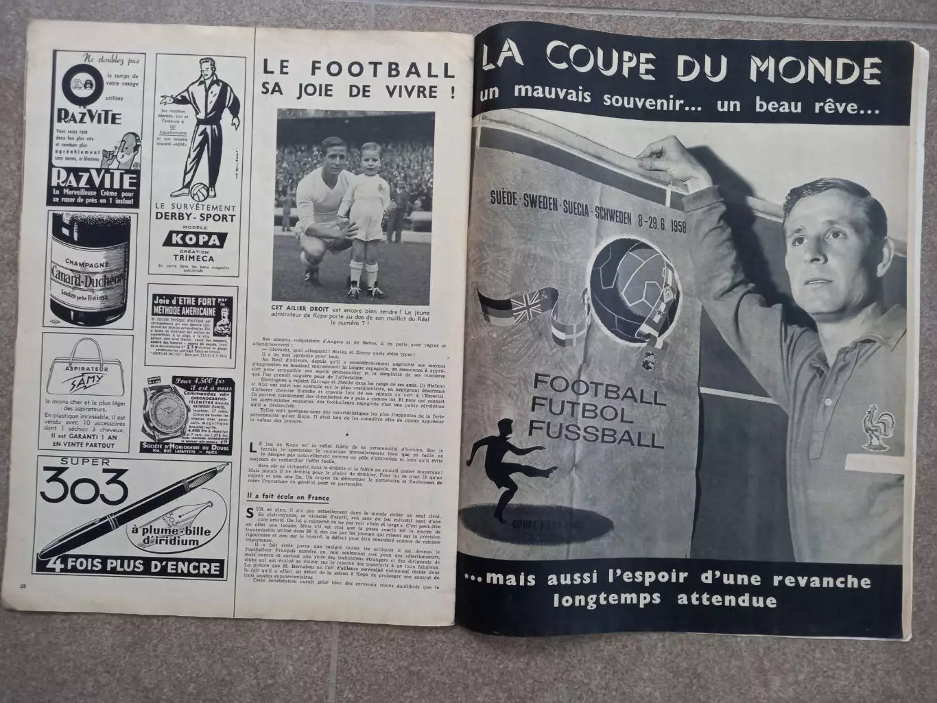 Футбол Miroir sprint 1958 Kopa 6