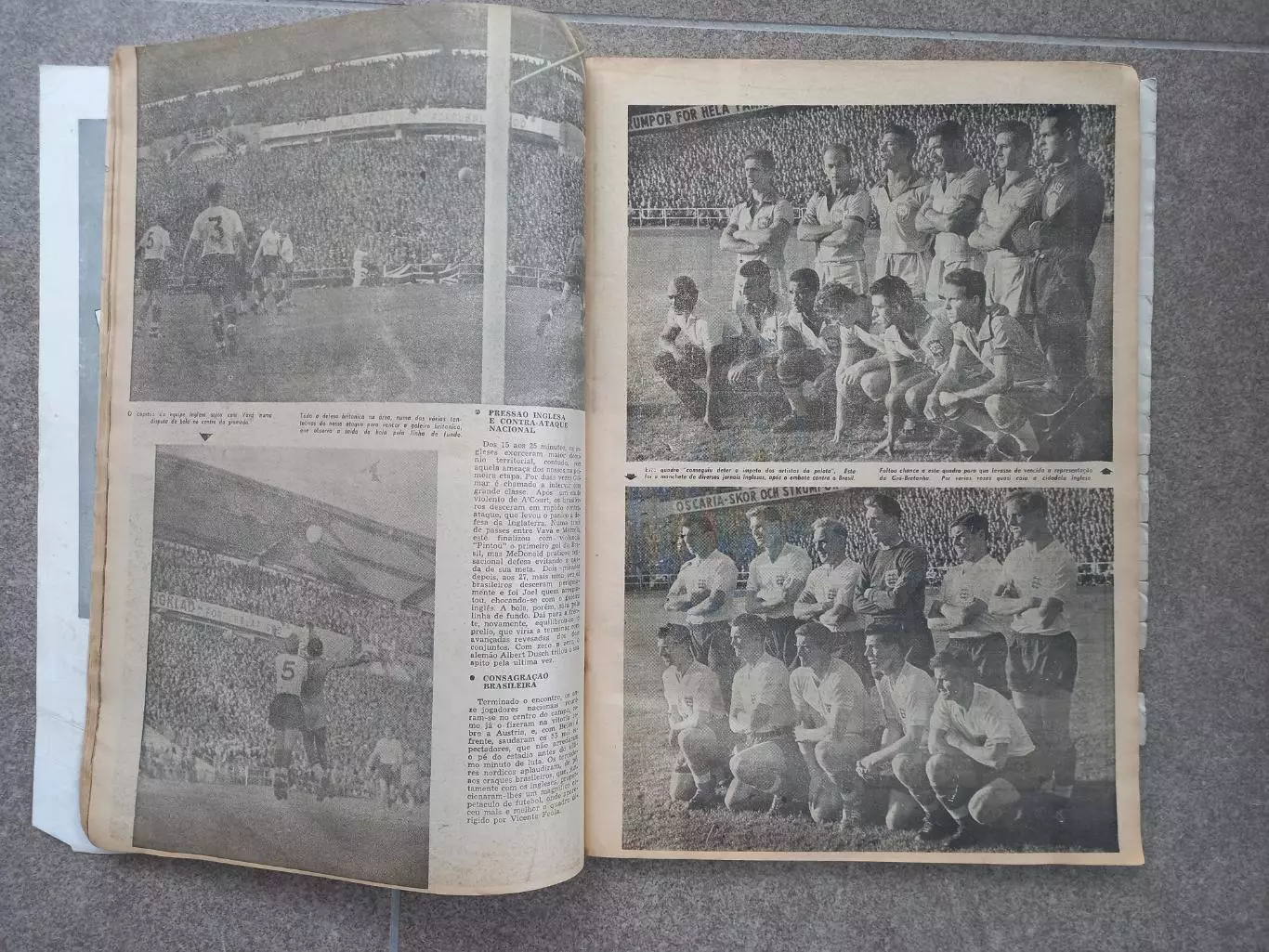 Футбол Gazeta Esportiva 1958 Бразилия Чемпионат мира 2