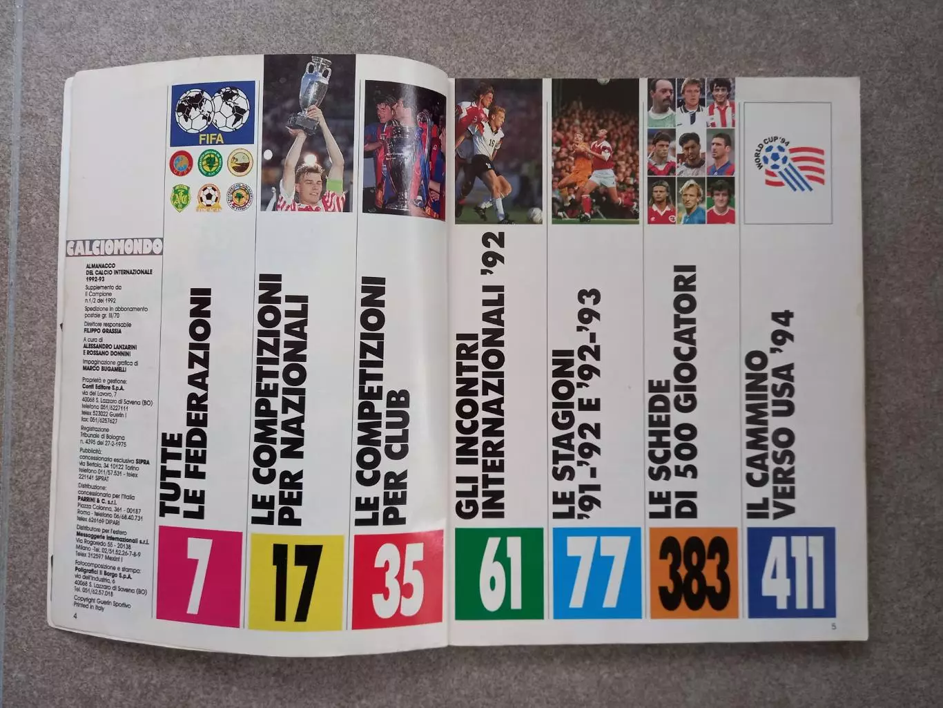 Футбол Calciomondo 1992 - 93 1